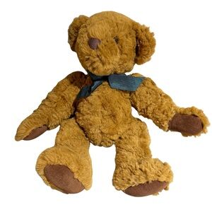 Russ Vintage Collection Tan Chatfield Teddy Bear with Blue Ribbon Classic Cute